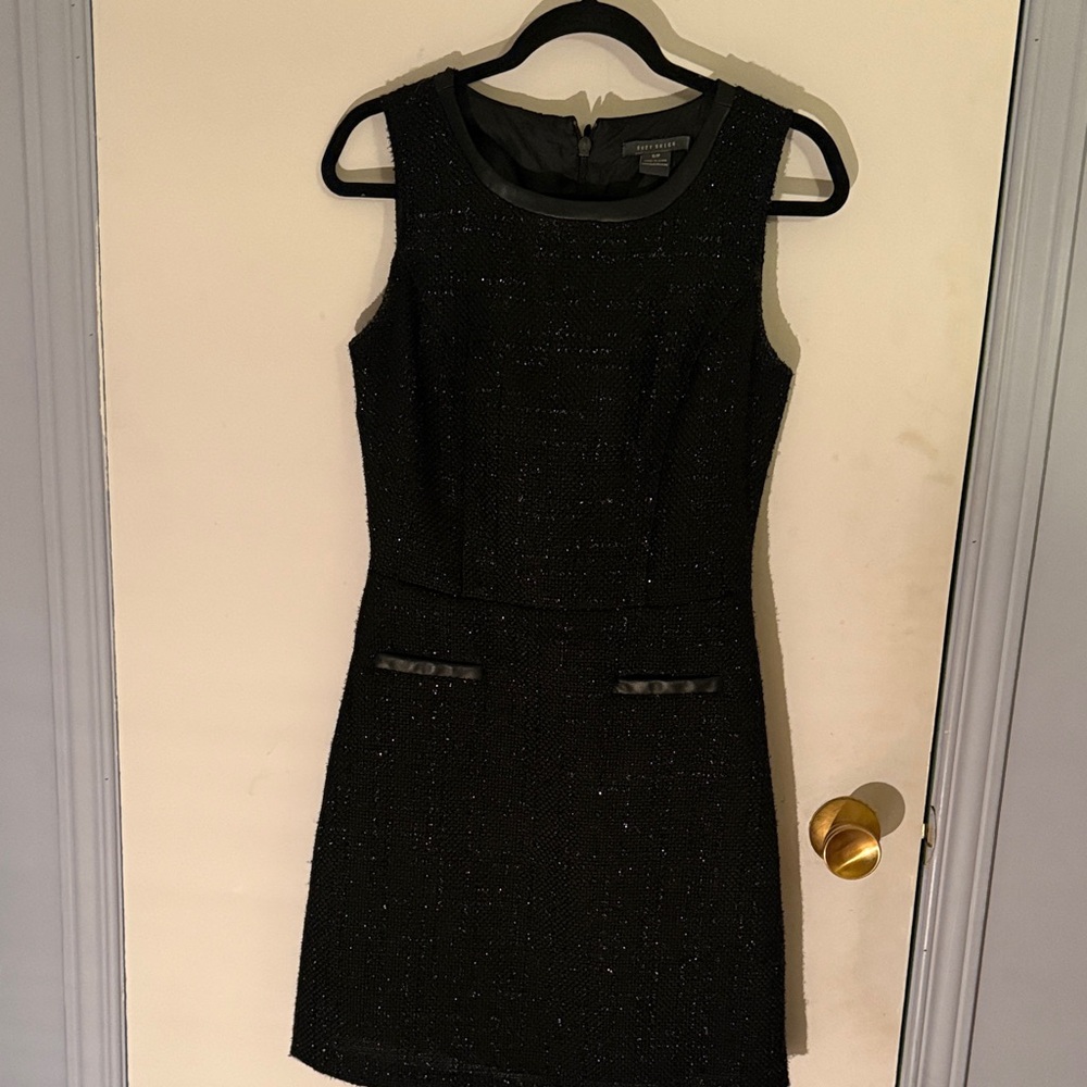 Sparkly tweed Black Sleeveless Dress